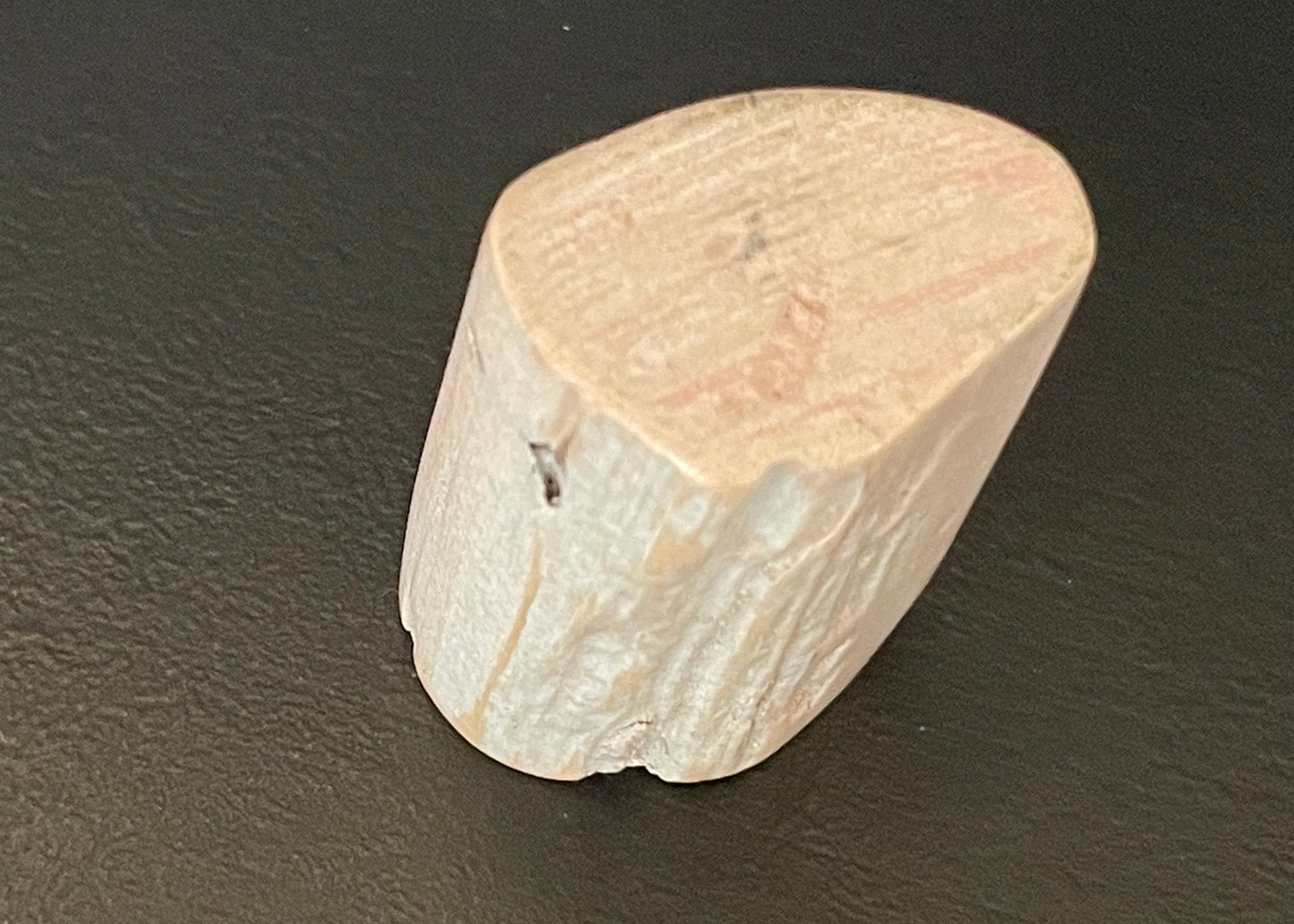 Driftwood Round Accent End Table in Blush Finish