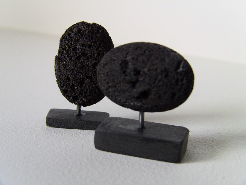 Lava Rock Vertical on Black Base