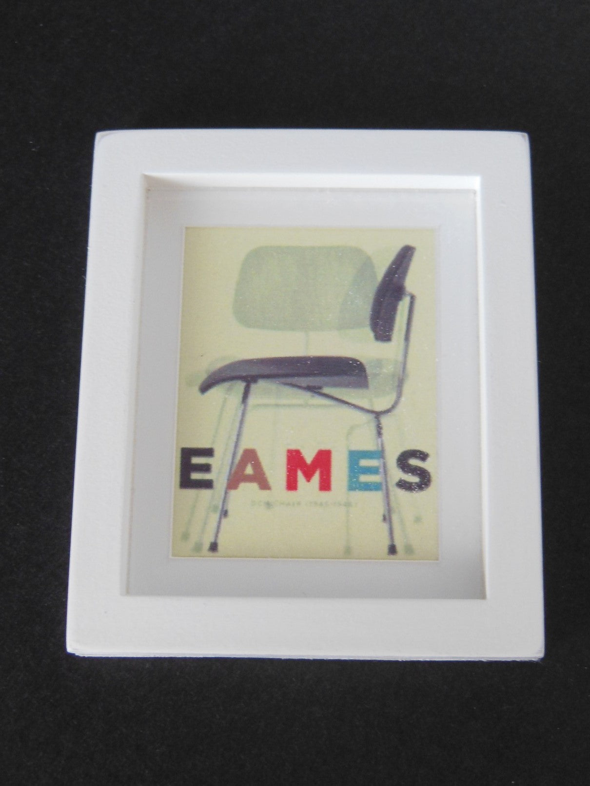 Eames Chair Print (Medium) White Thick Frame