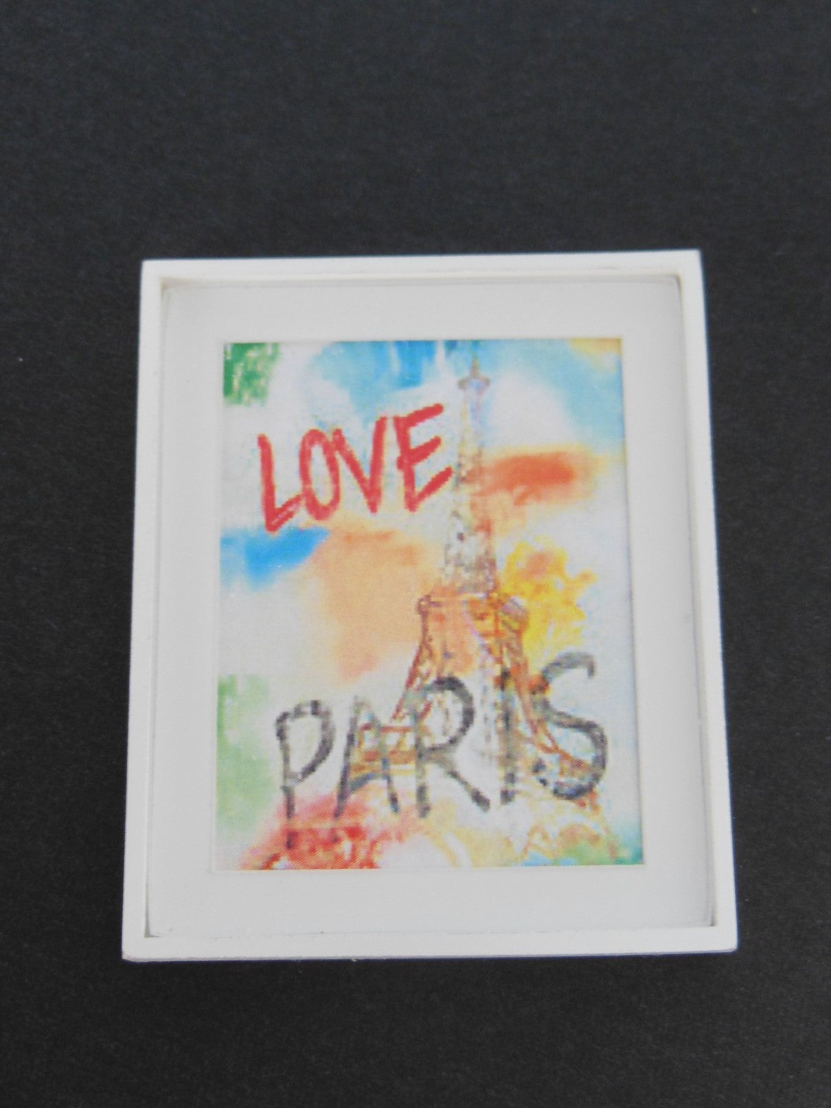 Small Love Paris Print White Frame
