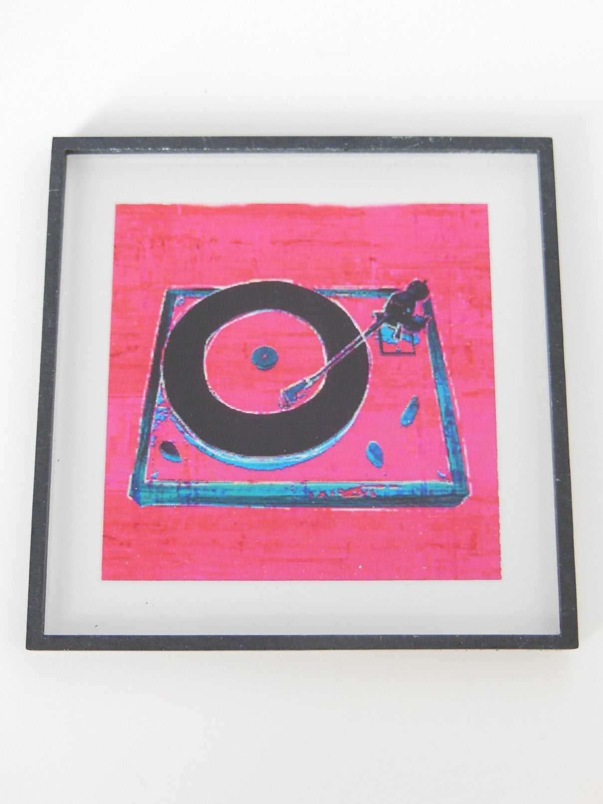 Record Player Print Black Frame