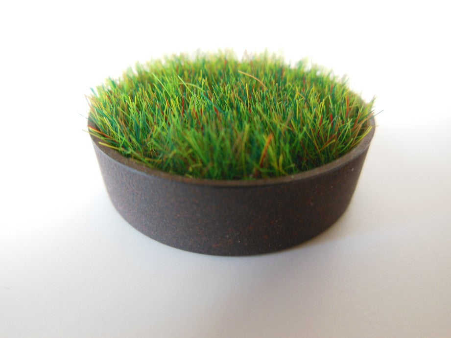 Short Round Rusted Tray with Wheat Grass
