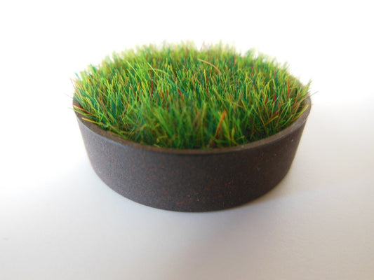 Short Round Rusted Tray with Wheat Grass