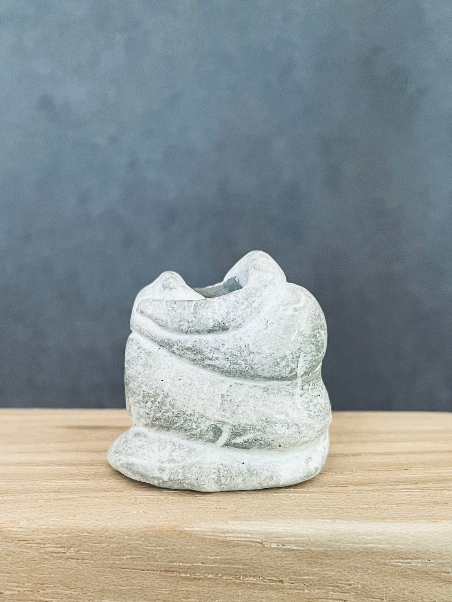 Strata Short White Vase