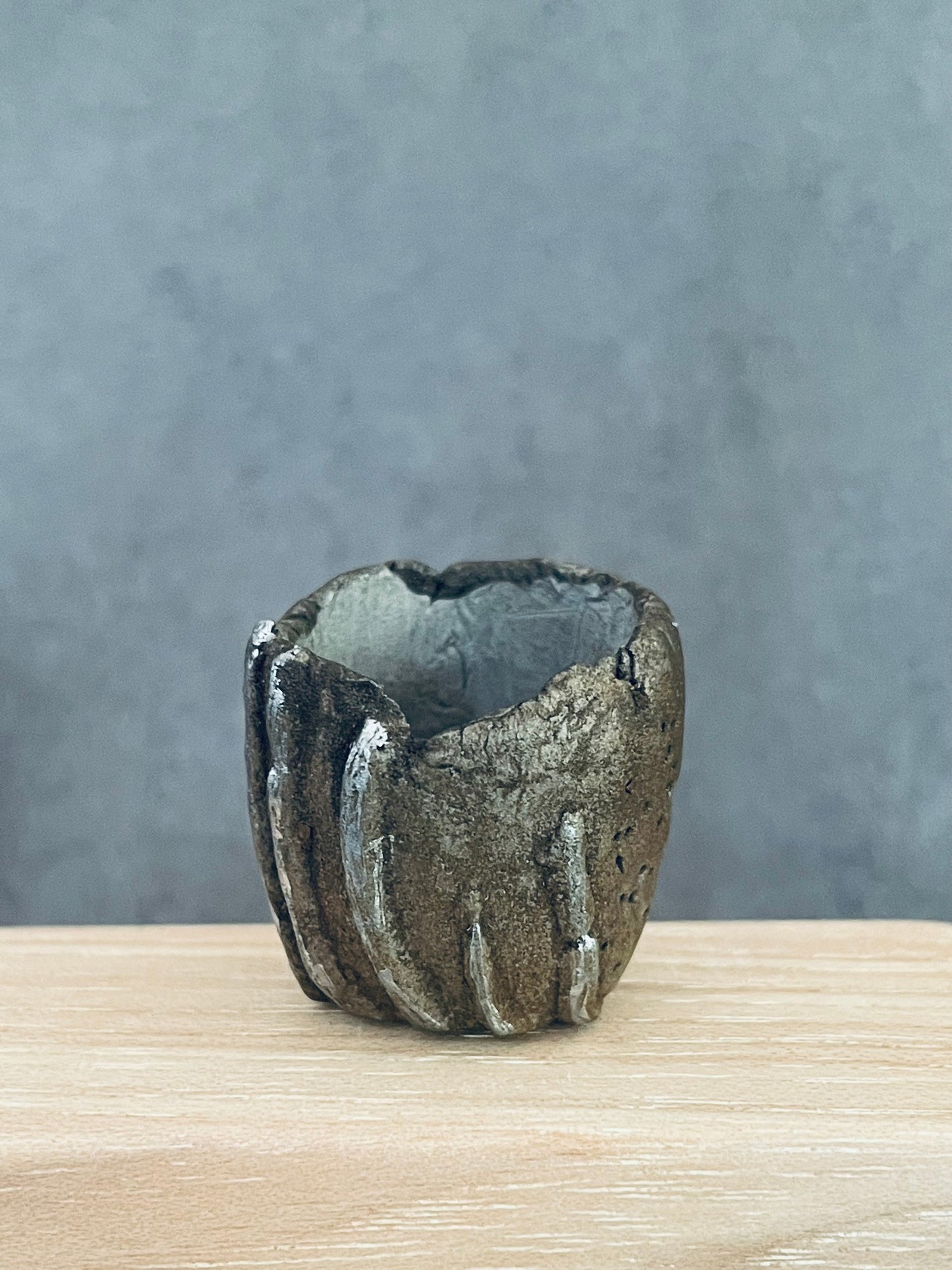 Canyon Open Vase with Silver Detail