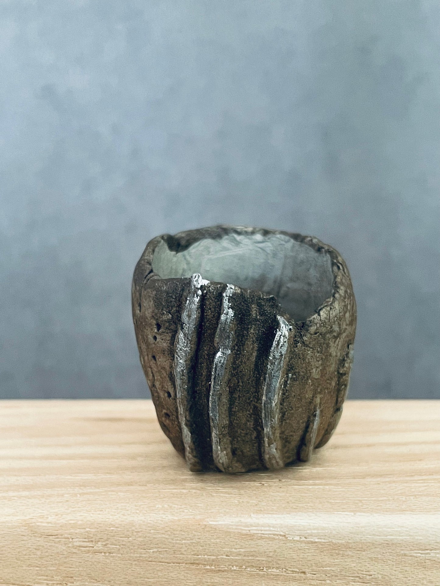 Canyon Open Vase with Silver Detail