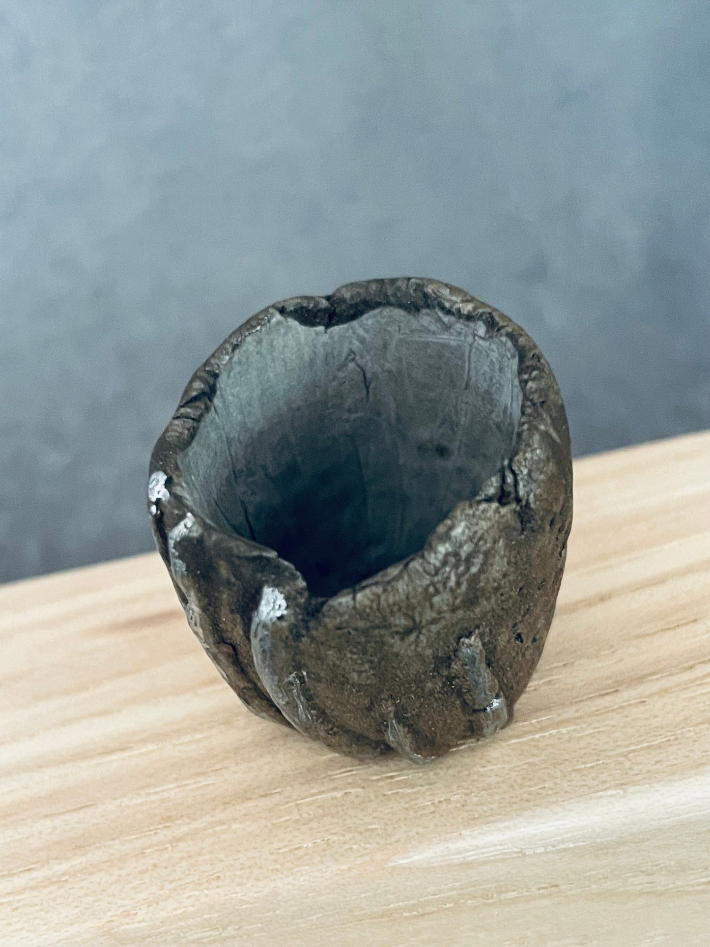 Canyon Open Vase with Silver Detail