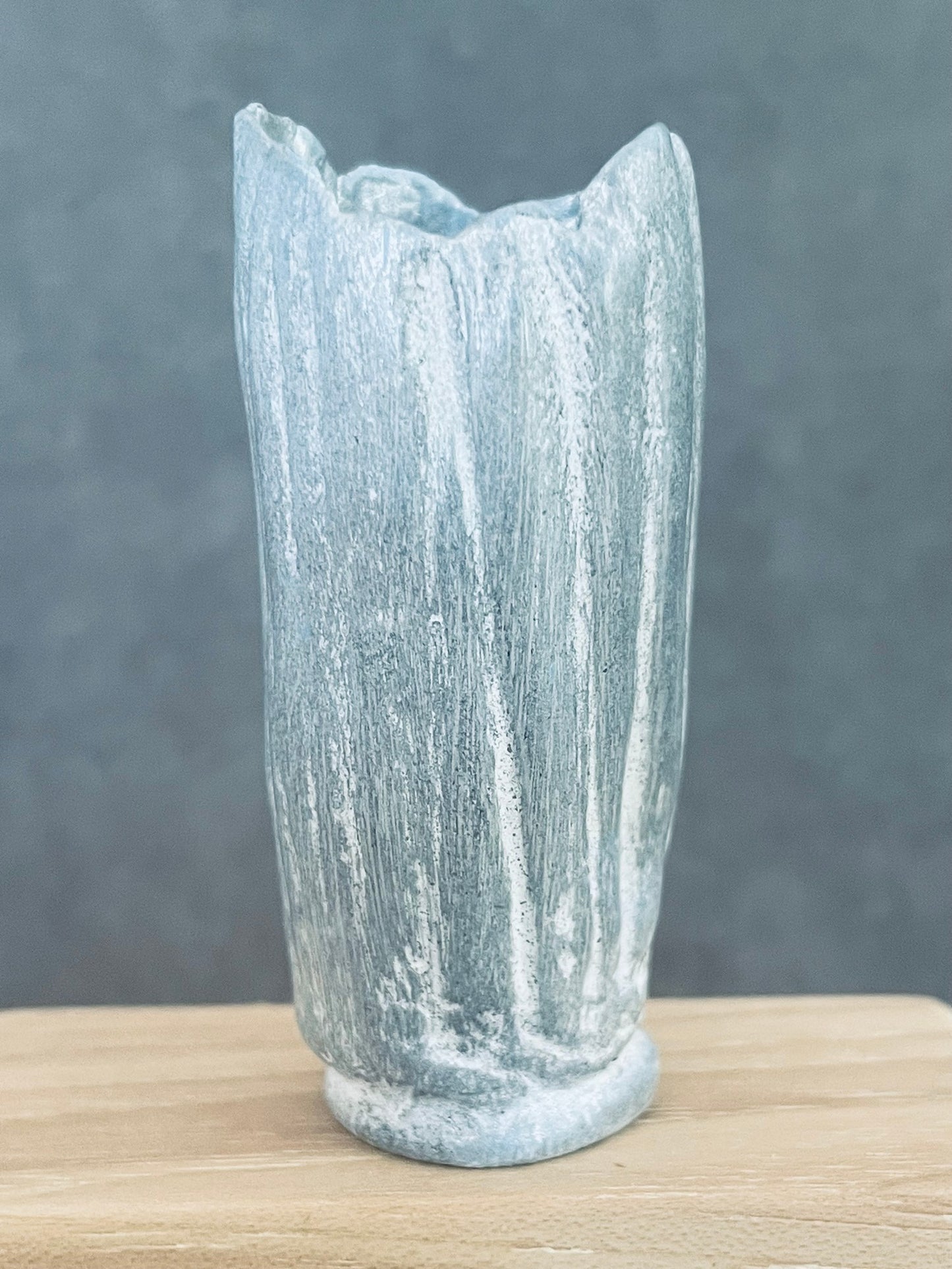 Kolos Tall Gray and White Vase