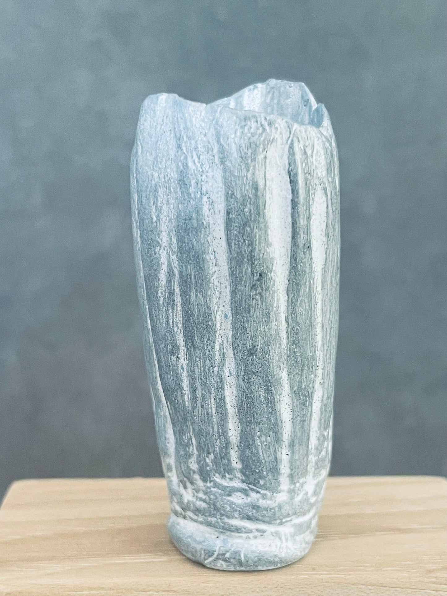 Kolos Tall Gray and White Vase