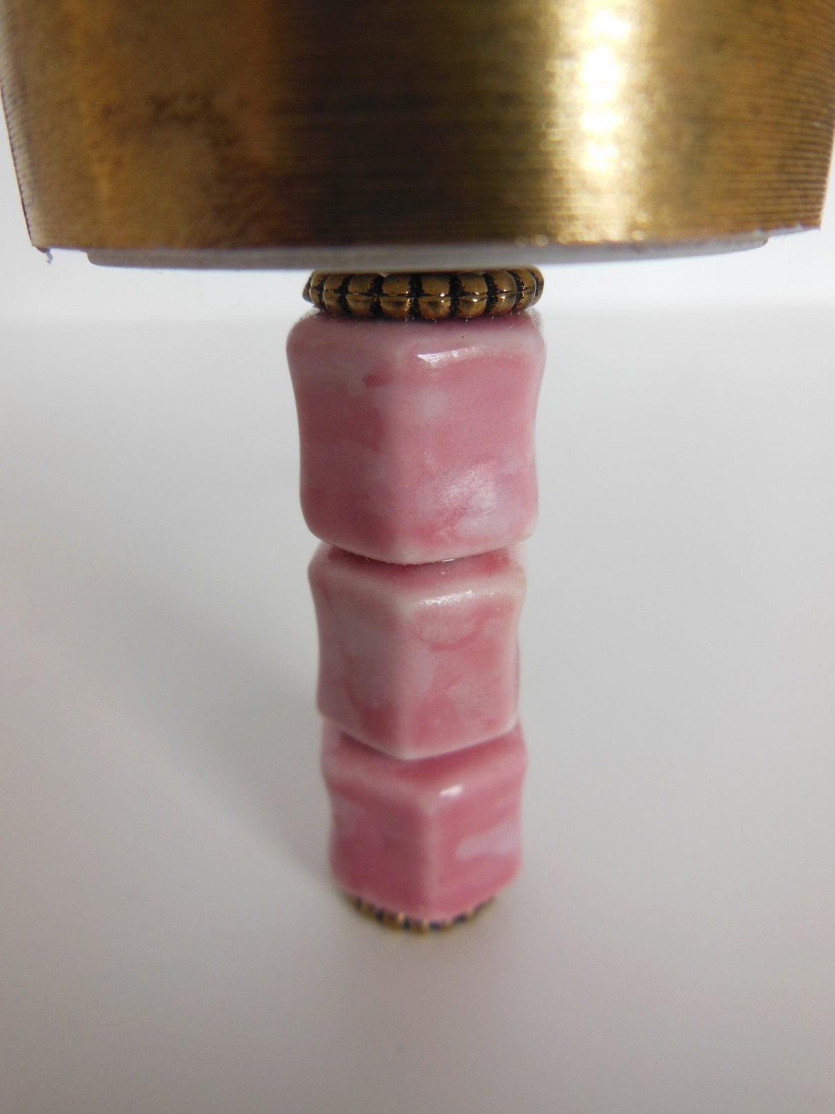 Calla Pink Table Lamp with Gold Shade