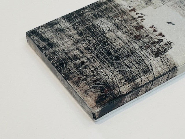 Black and Gray Abstract Frameless Art