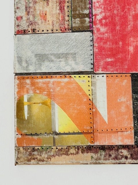 Pink Patchwork Frameless Art
