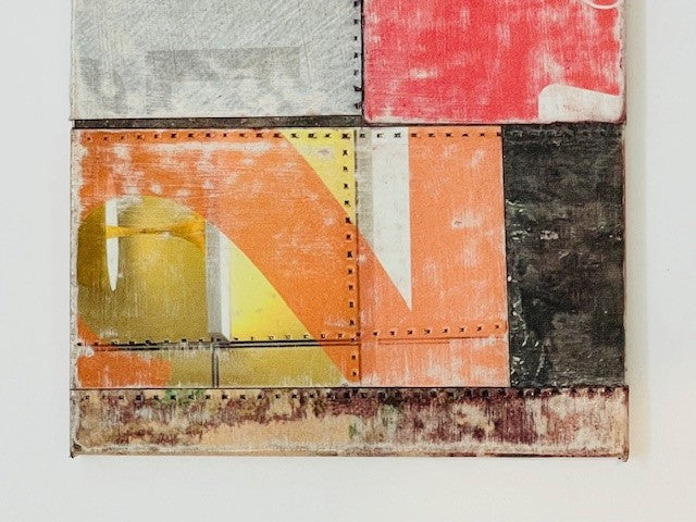 Pink Patchwork Frameless Art