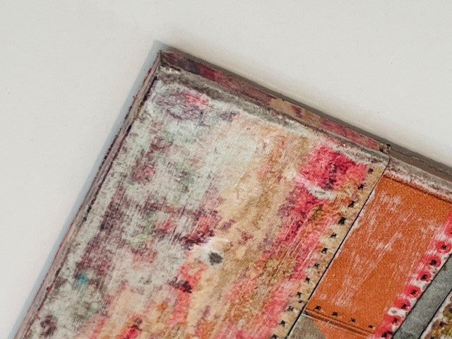 Pink Patchwork Frameless Art