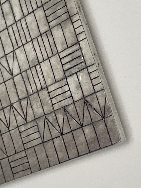 Gray Tone Block Abstract Frameless Art