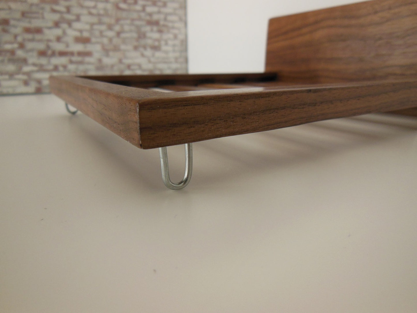 Walnut V Leg Bed