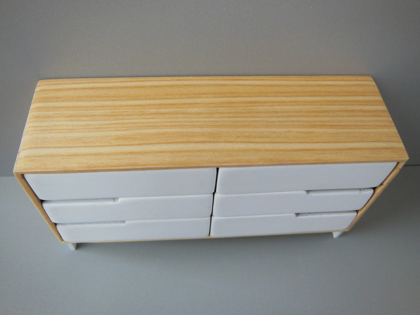 Beech Dresser with White Drawers
