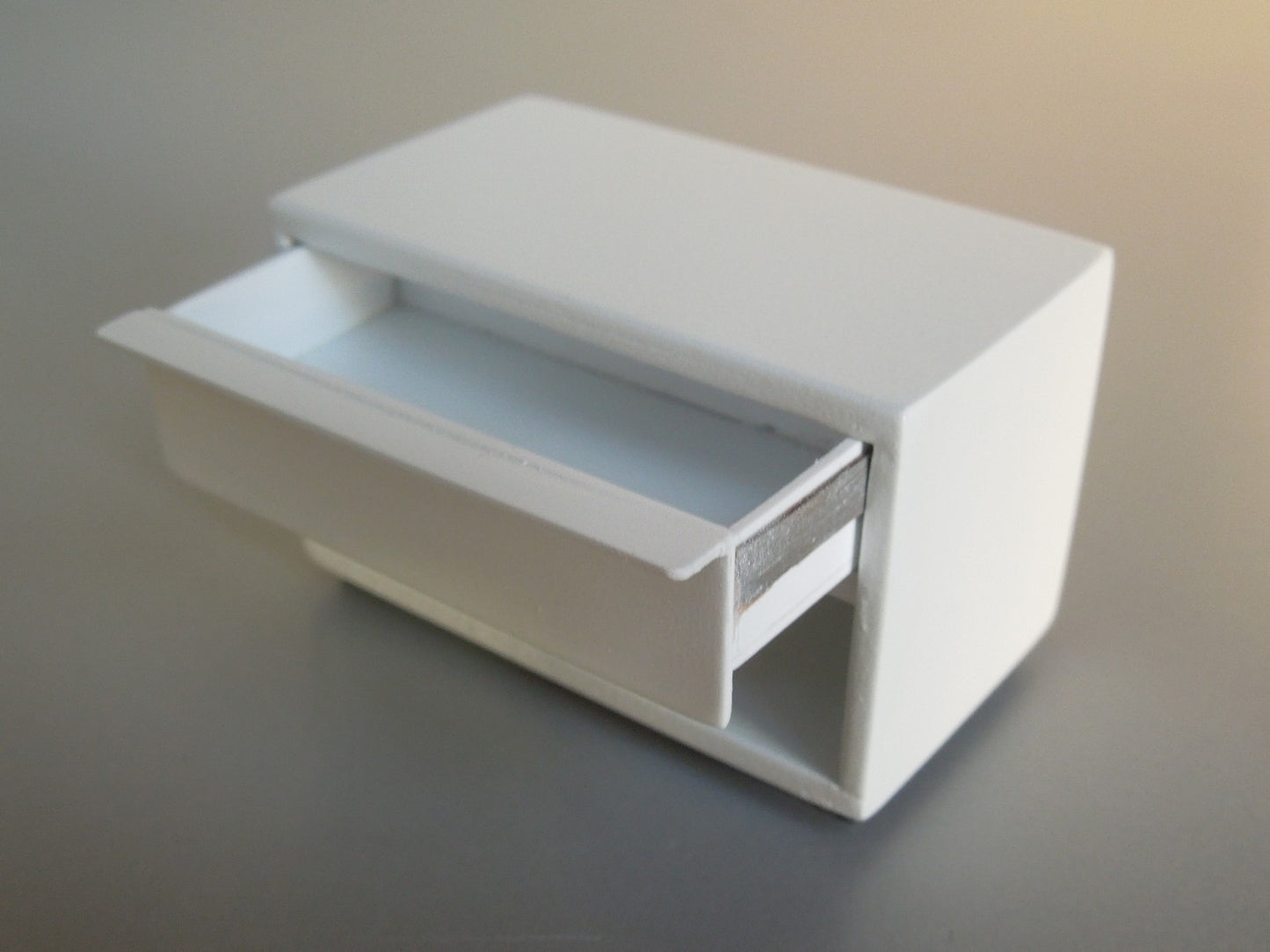 Phillip Nightstand in White with White Drawer