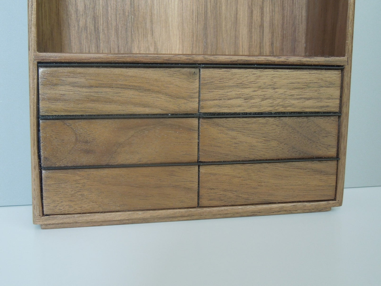 Paloma Walnut Open Wardrobe Unit with Drawers