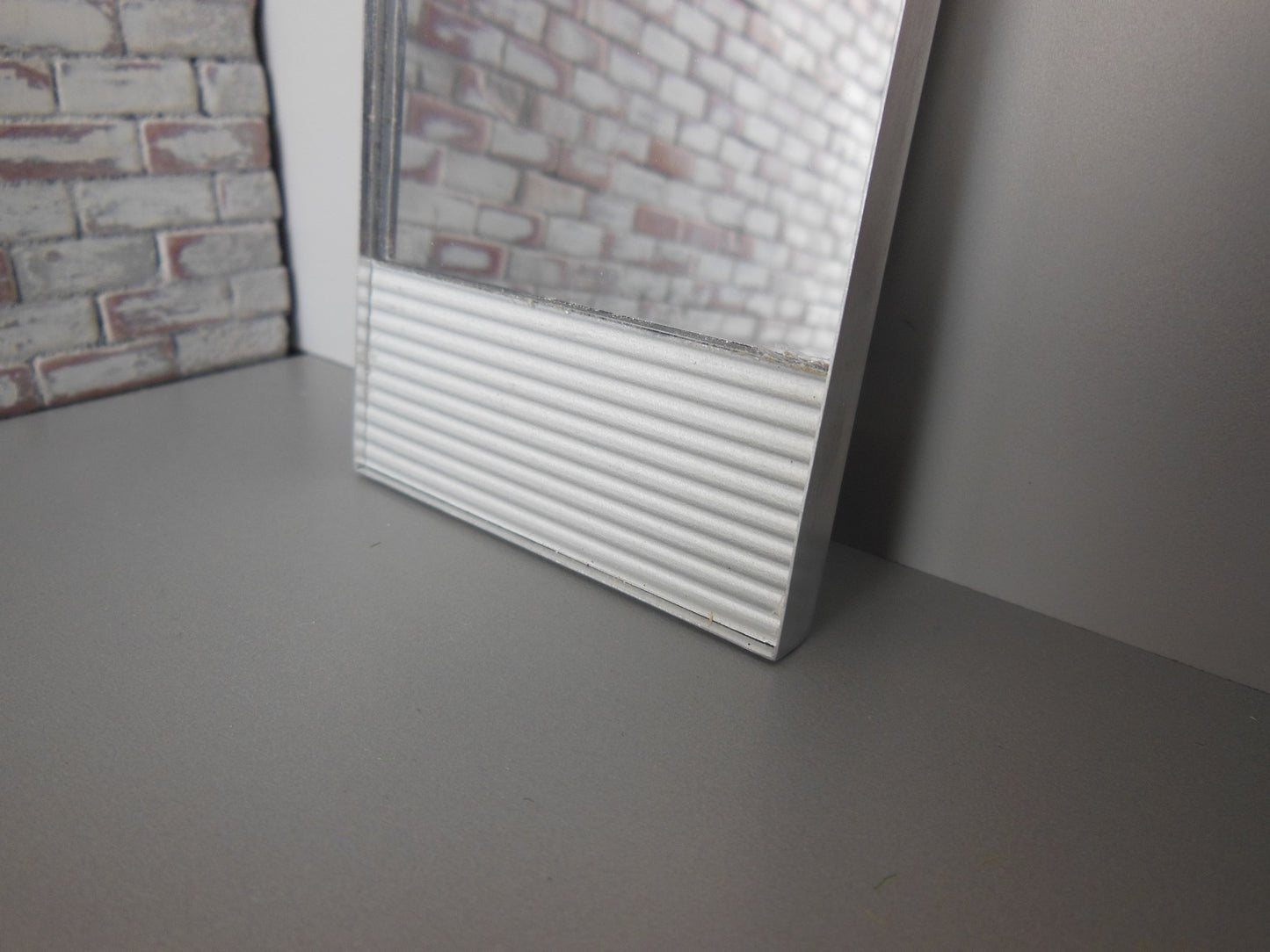 Silver Wave Floor Mirror