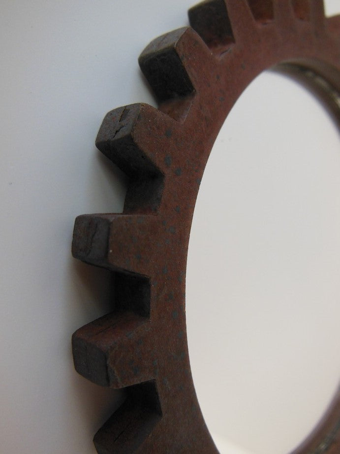 Gear Wall Mirror in Rust