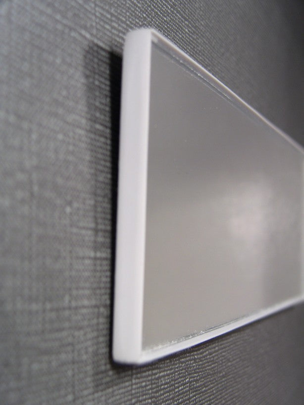 White Thin Profile Wall Mirror