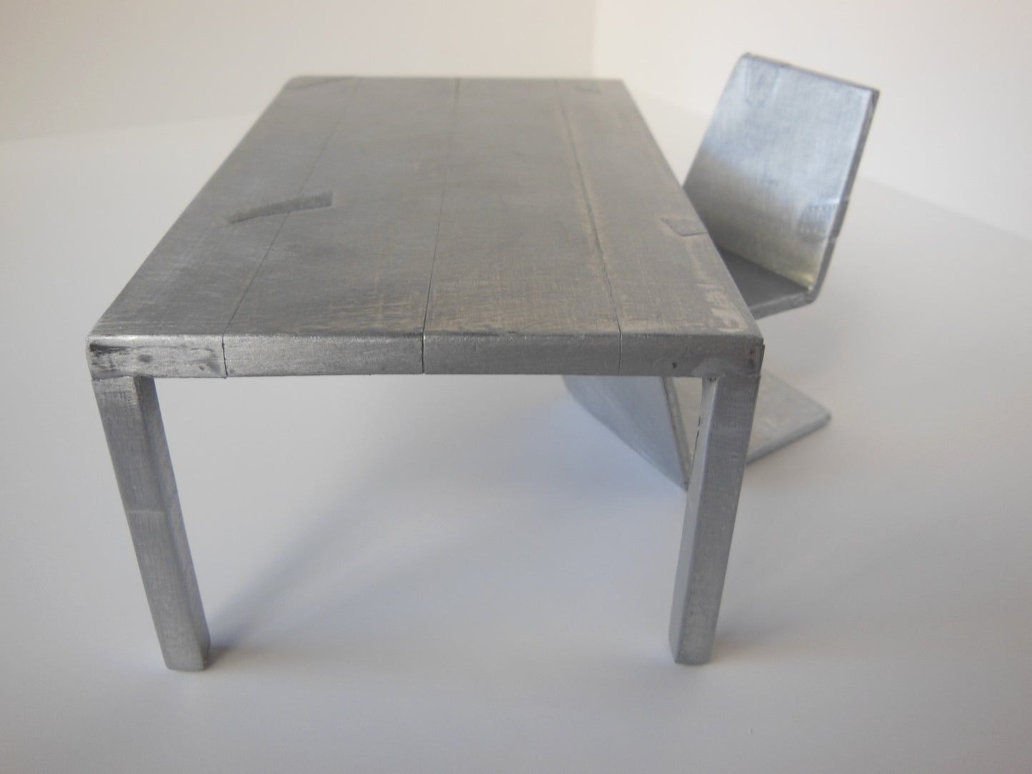 Vintage Metal Parsons Desk and Chair