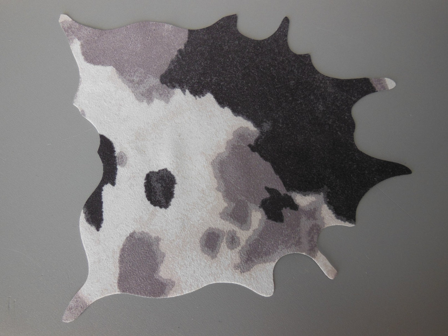 Faux Gray Cowhide Rug