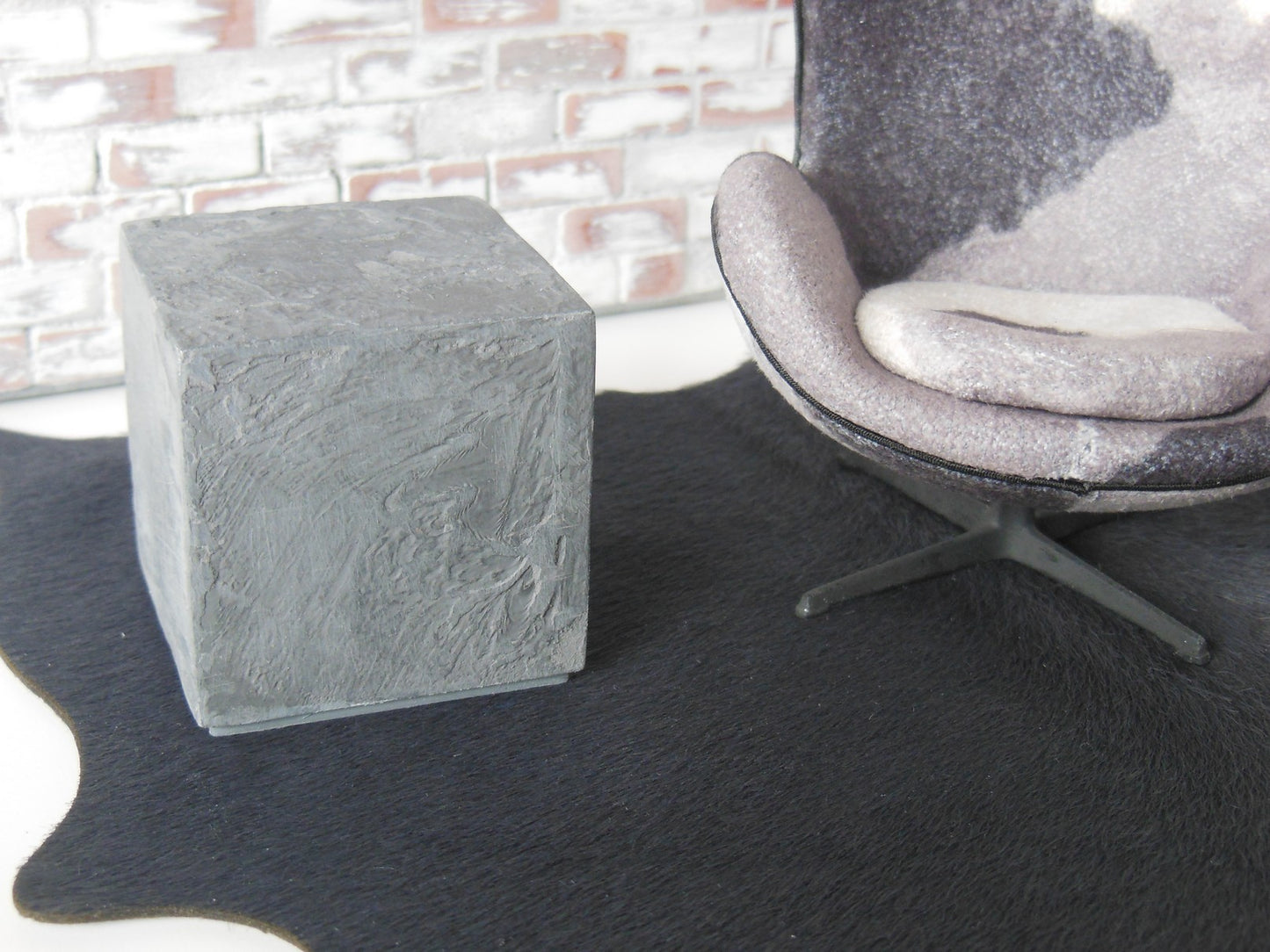 Dark Concrete Cube