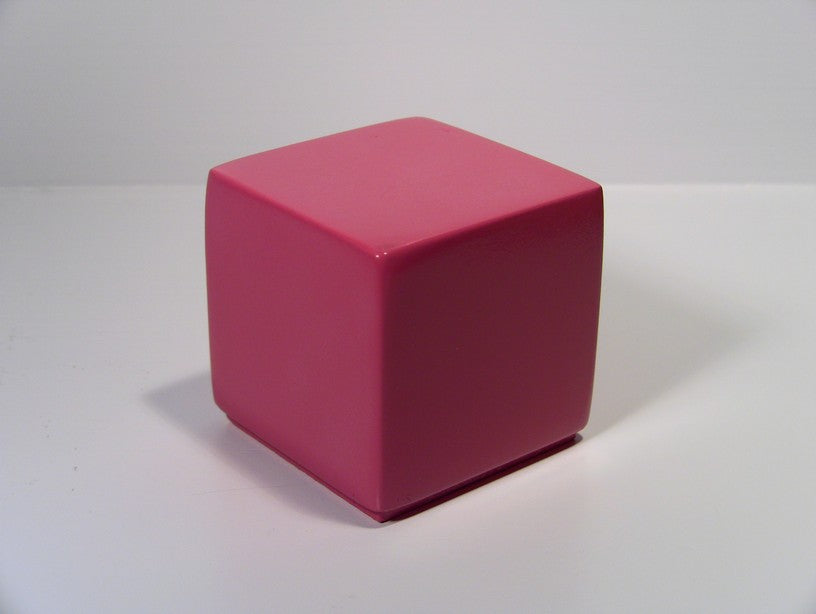 Pink Painted Wood Cube
