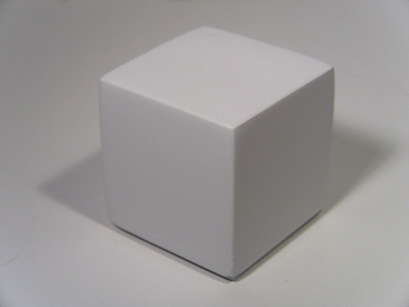 White Painted Wood Cube