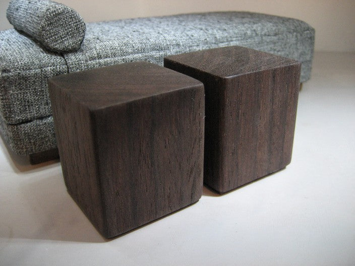 Wood Cube in Dark Wood