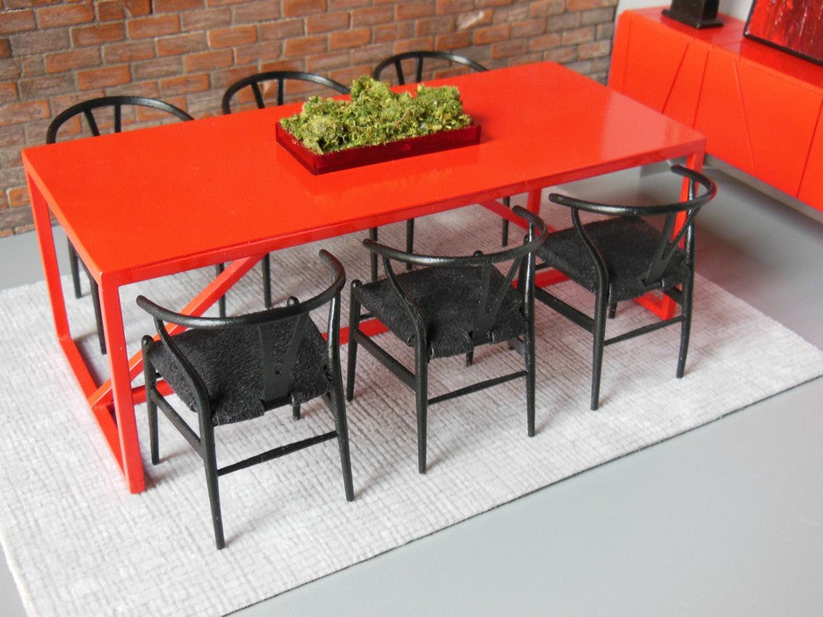 Wishbone Chair - Black with Black Microsuede Seat