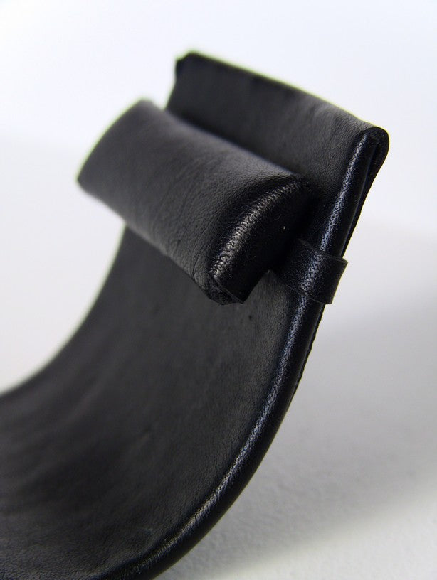 Black Leather Chaise