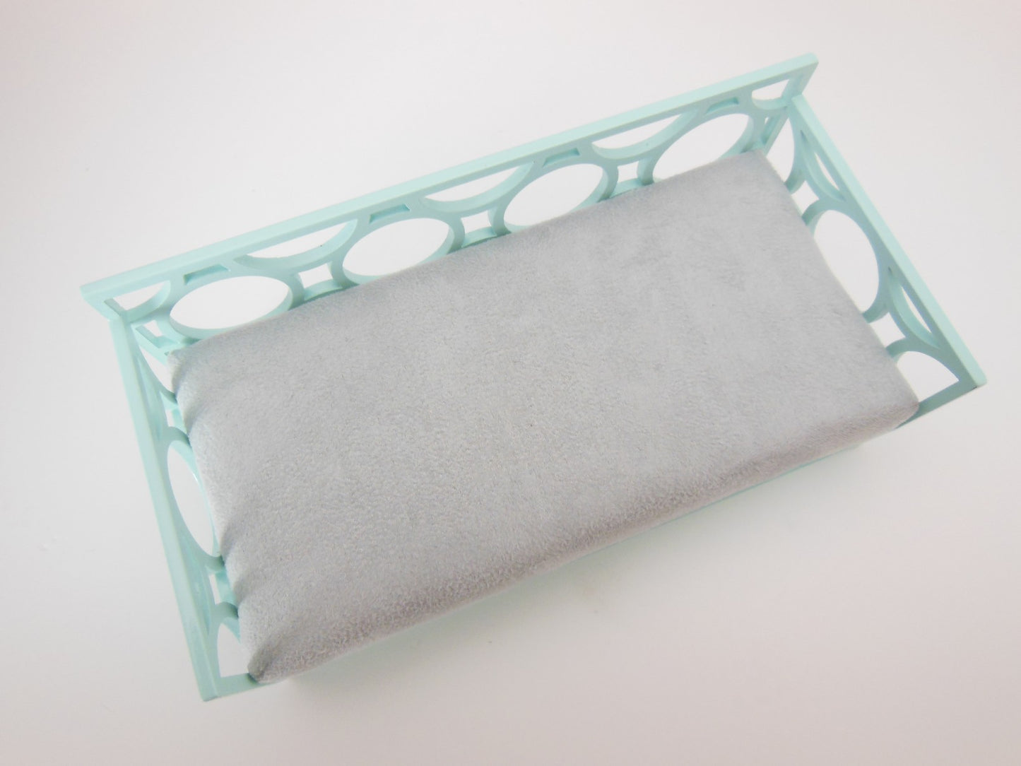 Cortez Daybed with Light Blue Frame and Gray Mattress