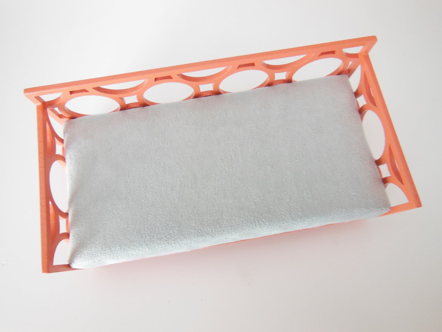 Cortez Daybed with Coral Frame and Gray Mattress