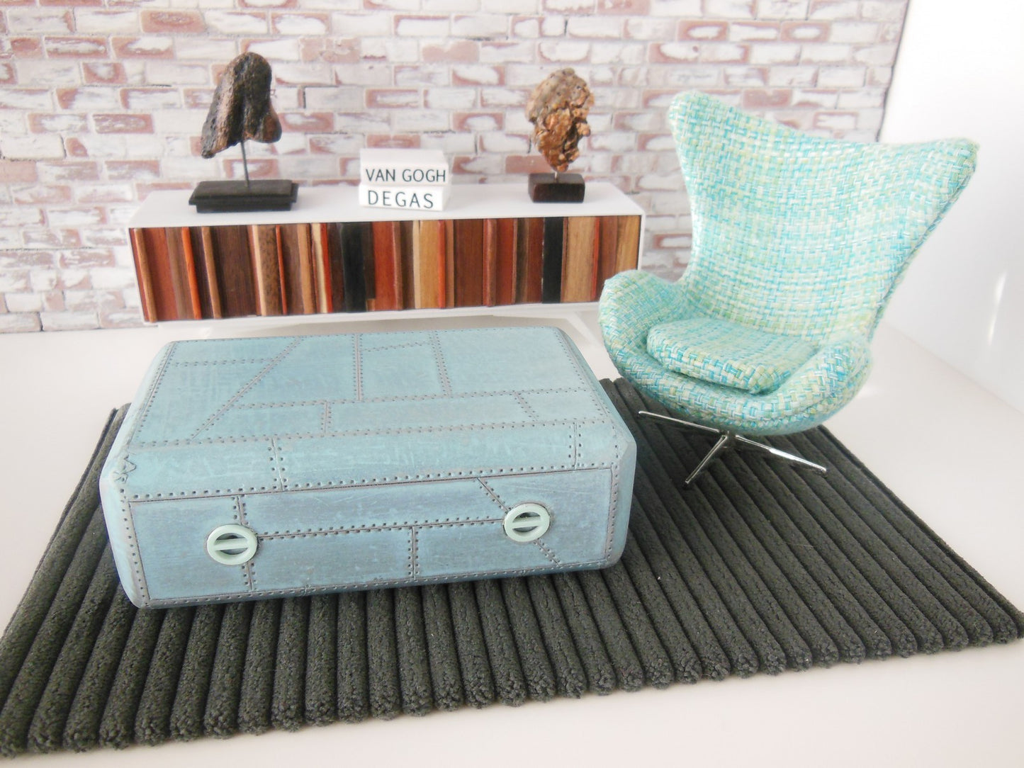 Aviator Coffee Table in Distressed Blue