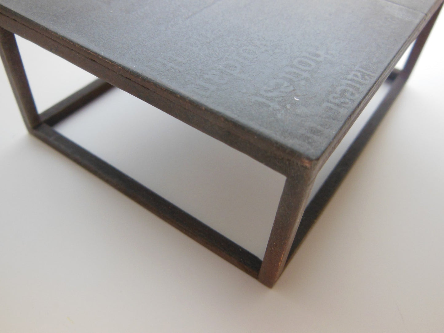 Parsons Coffee Table with Burnished Black Top and Base