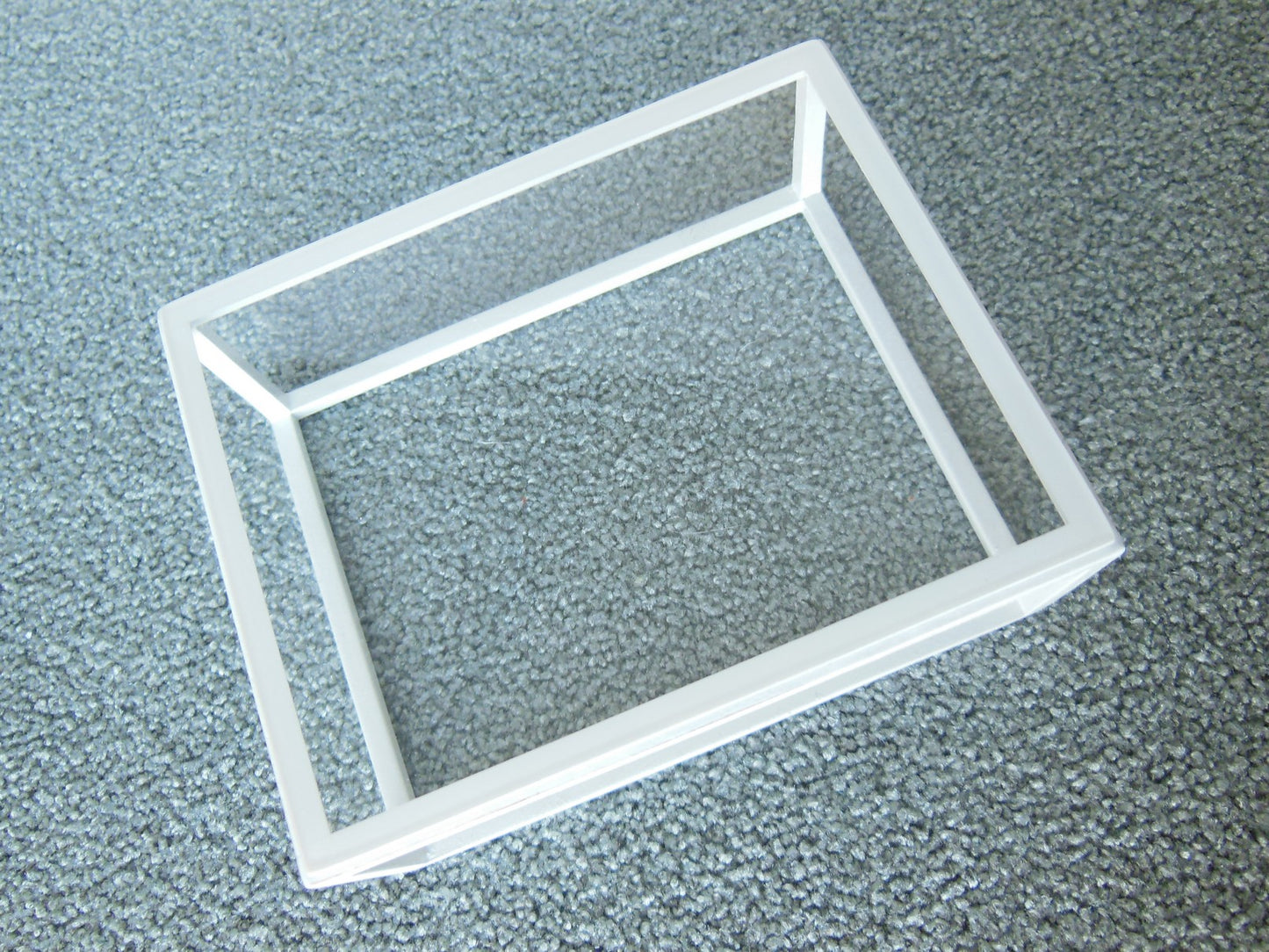 Parsons Coffee Table with Glass Top and White Base