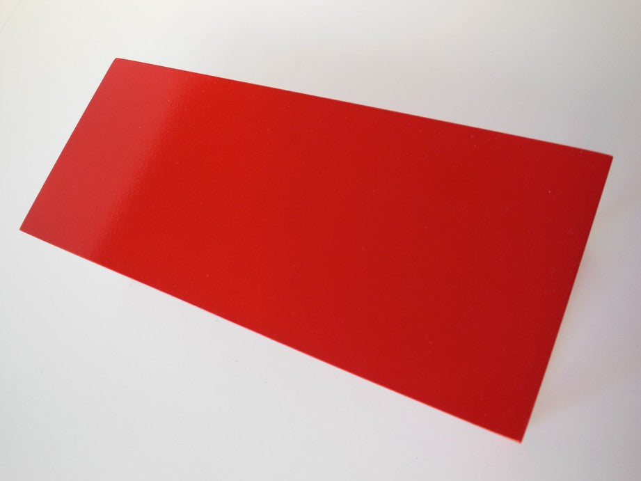 Strut Dining Table with Red Base and Red Top