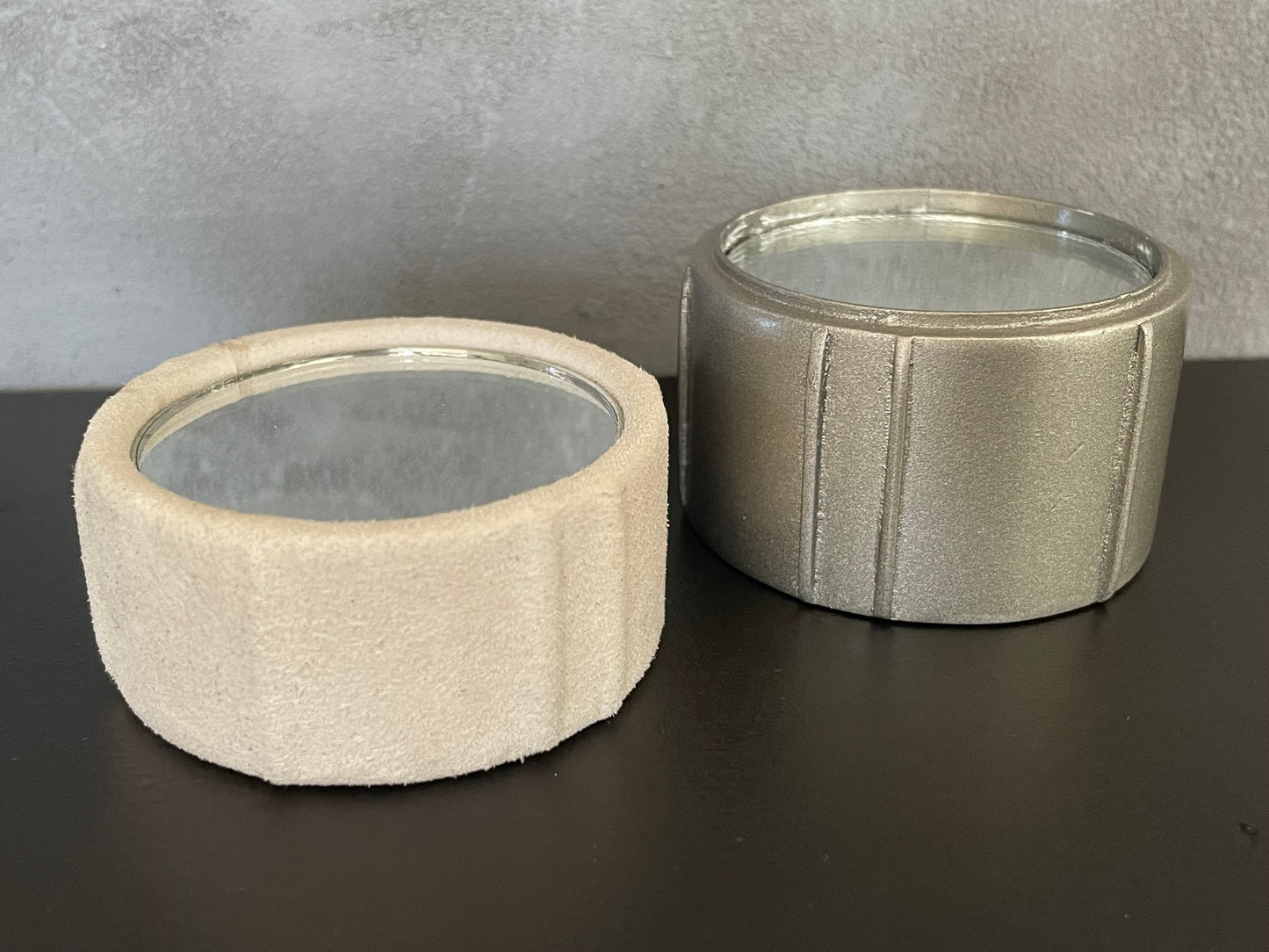 Flare Accent End or Coffee Table in Cream Leather
