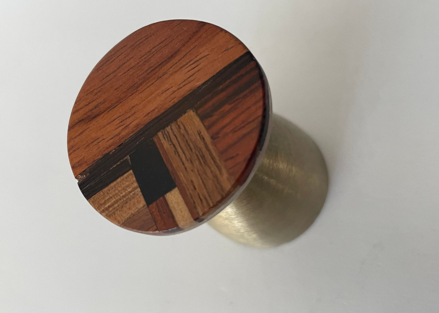 M.U.T.T. Top with Brass Base Accent Side Table