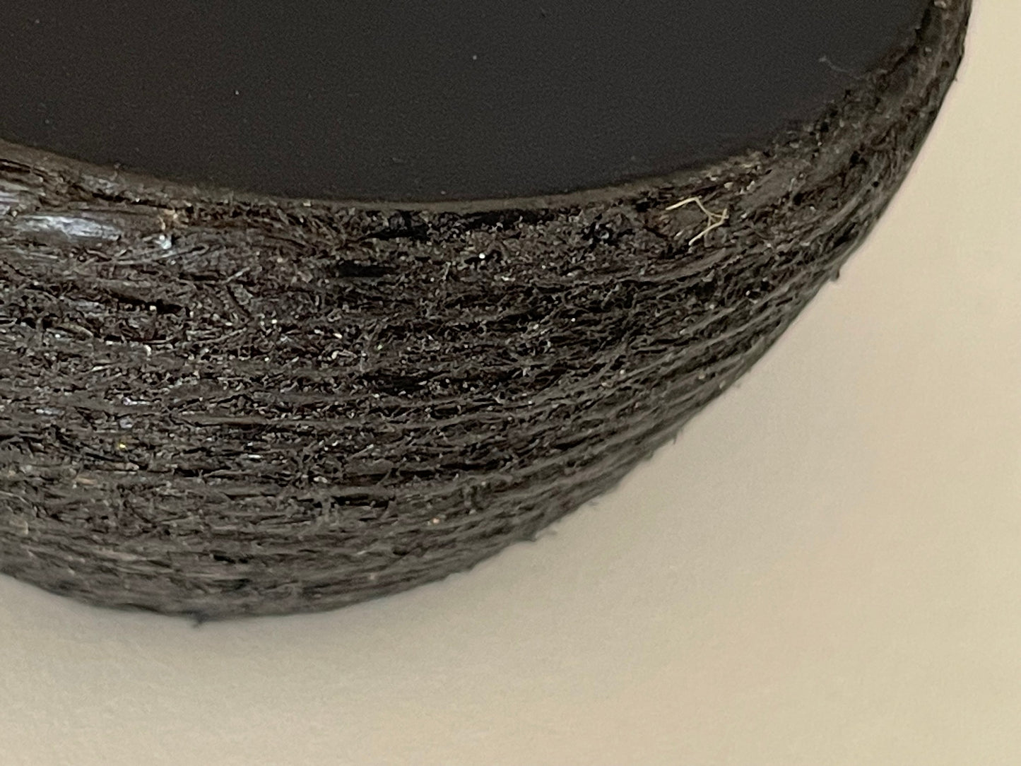 Black Handwoven Rope Round Accent End Table