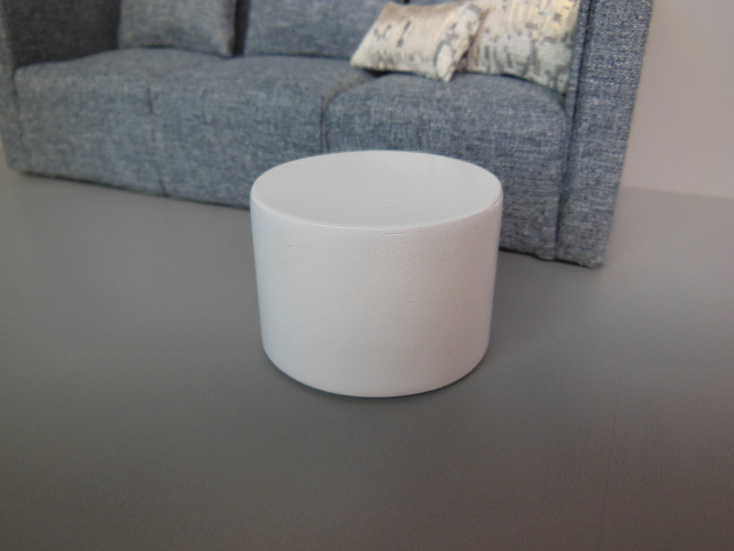 Barrel Side Table in White