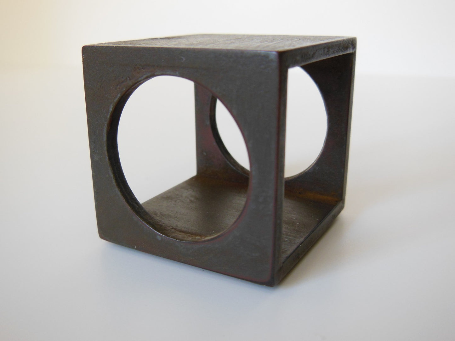 Spatial Side Table in Rust