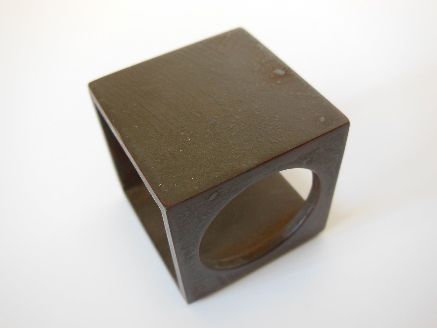 Spatial Side Table in Rust