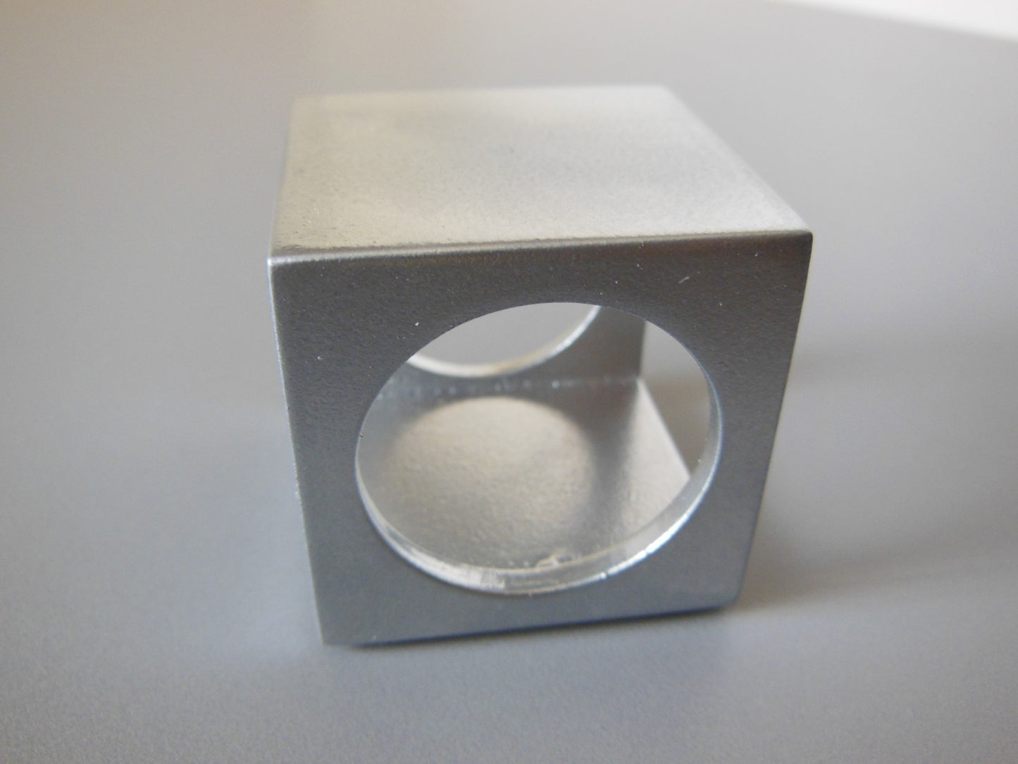 Spatial Side Table in Silver Metallic