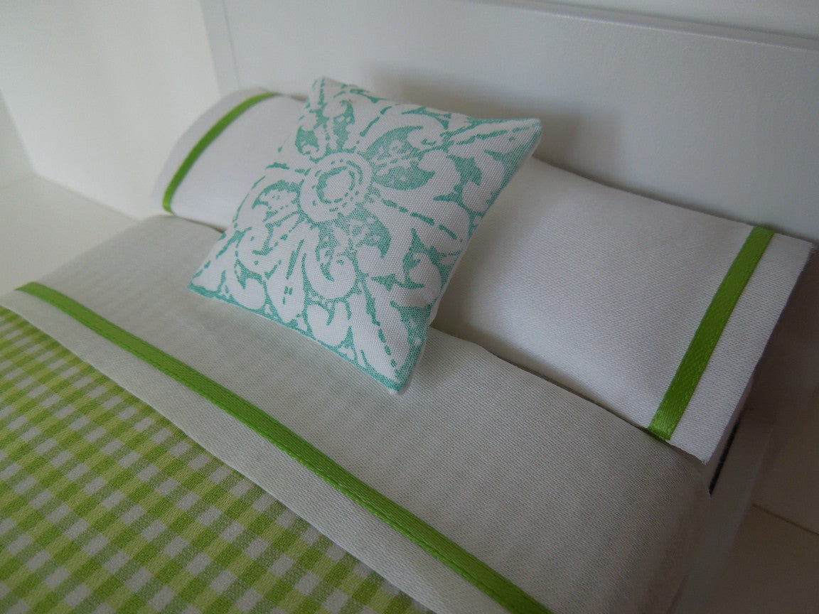 Turquoise Batik Large Square Pillow