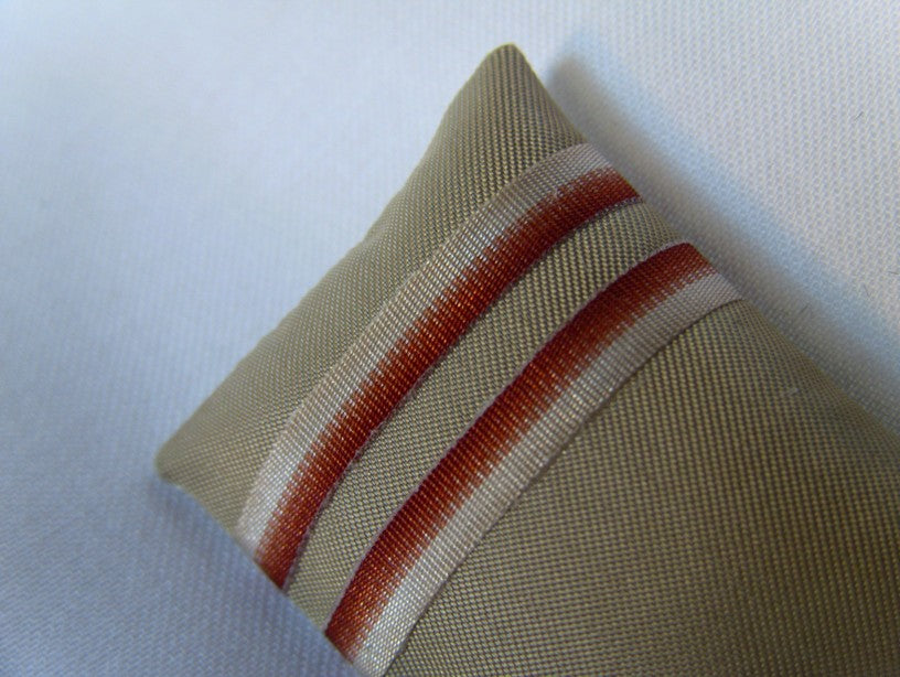Banded Tan Medium Rectangle Pillow