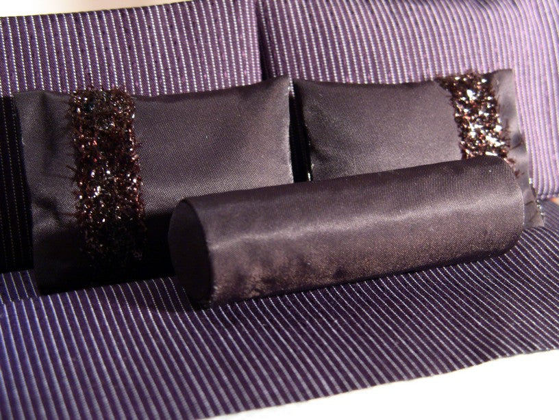 Plum Frill Medium Rectangle Pillow